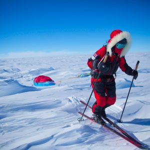 Perfect ski conditions on a clear day