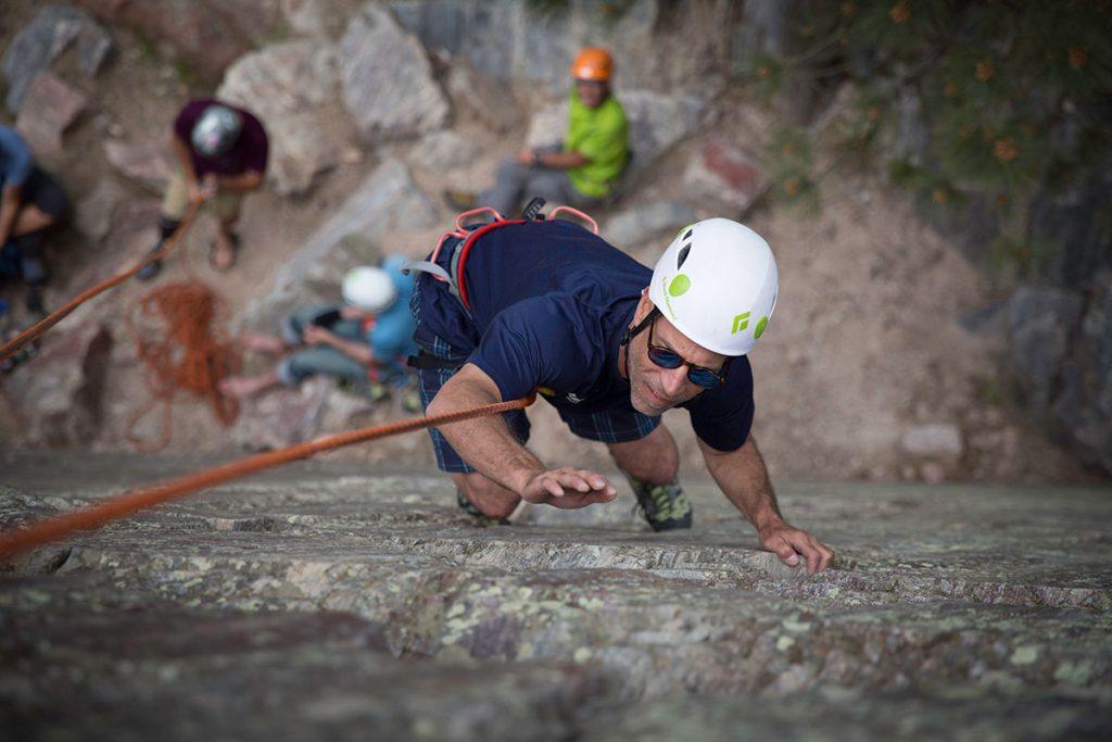 boulder rock climbing