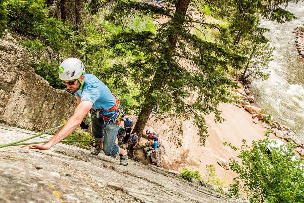 boulder rock climbing