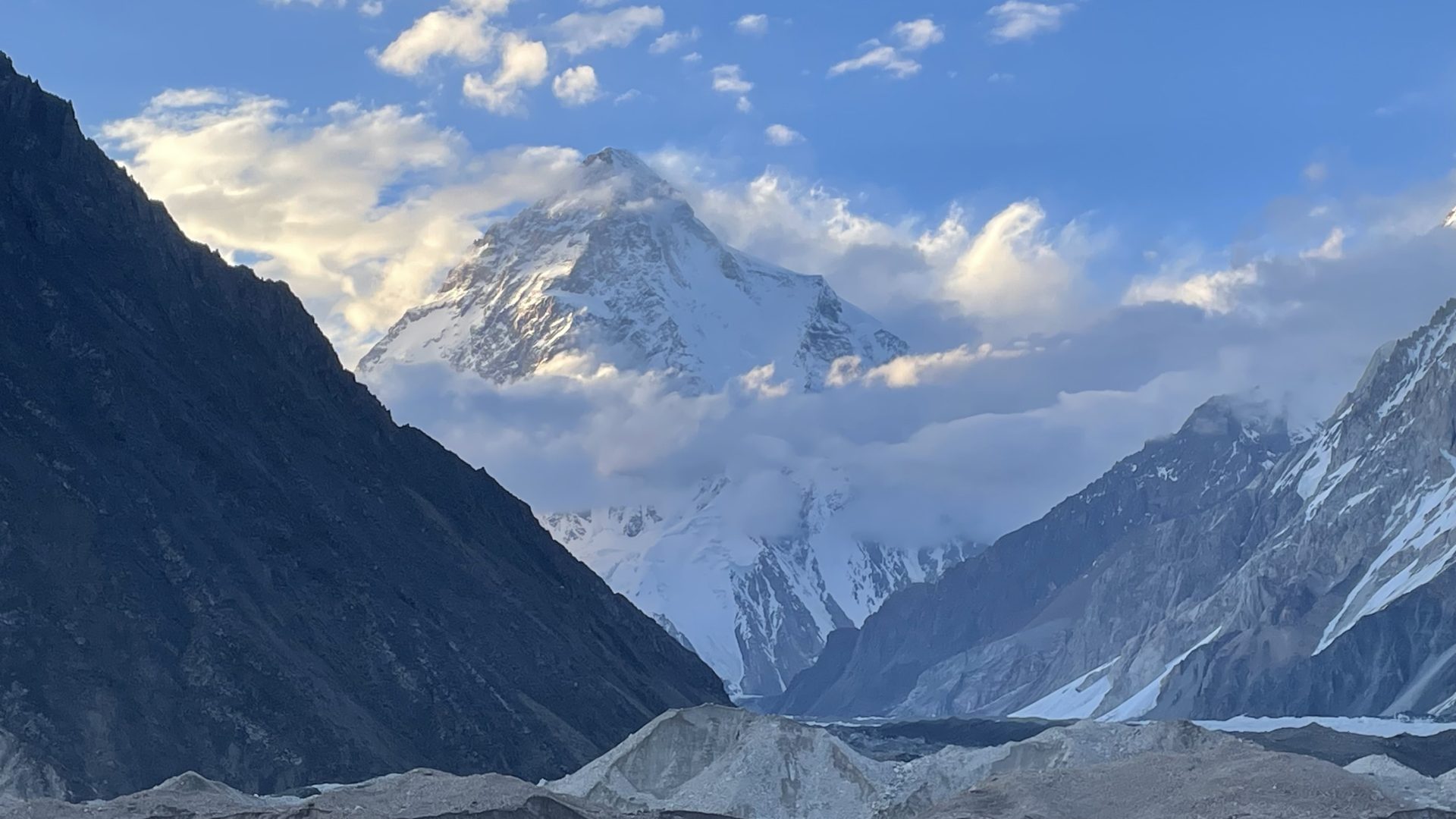 View of K2 from Concordia at sunset.
